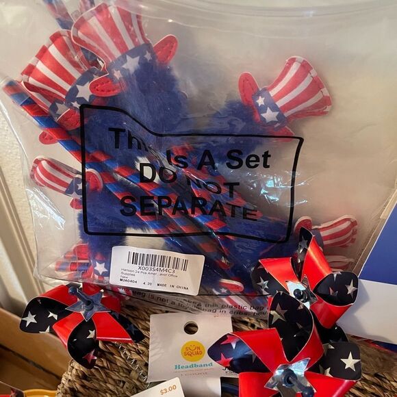 4th of July Party Supplies Light Up Star Headbands Light up Star Glasses Garland - Picture 7 of 12